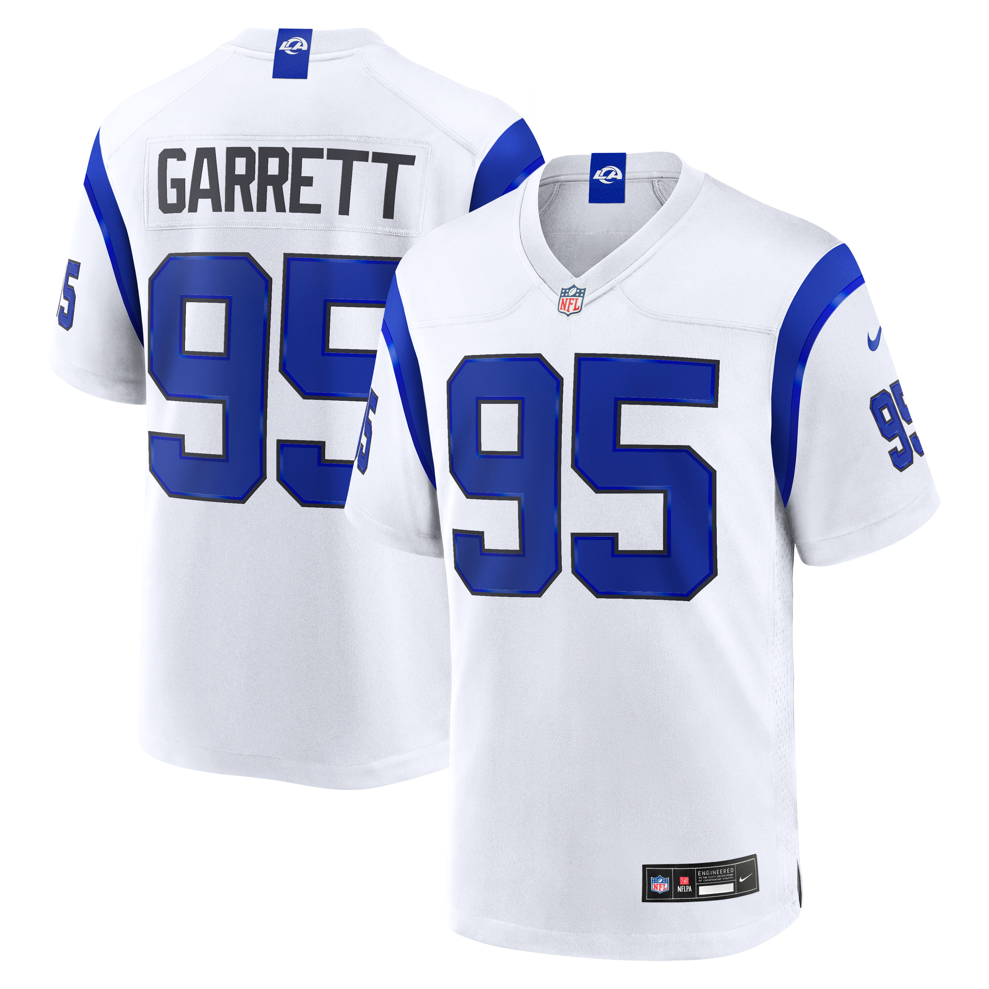 Men's Los Angeles Rams Myles Garrett Nike Fearsome White Game Jersey