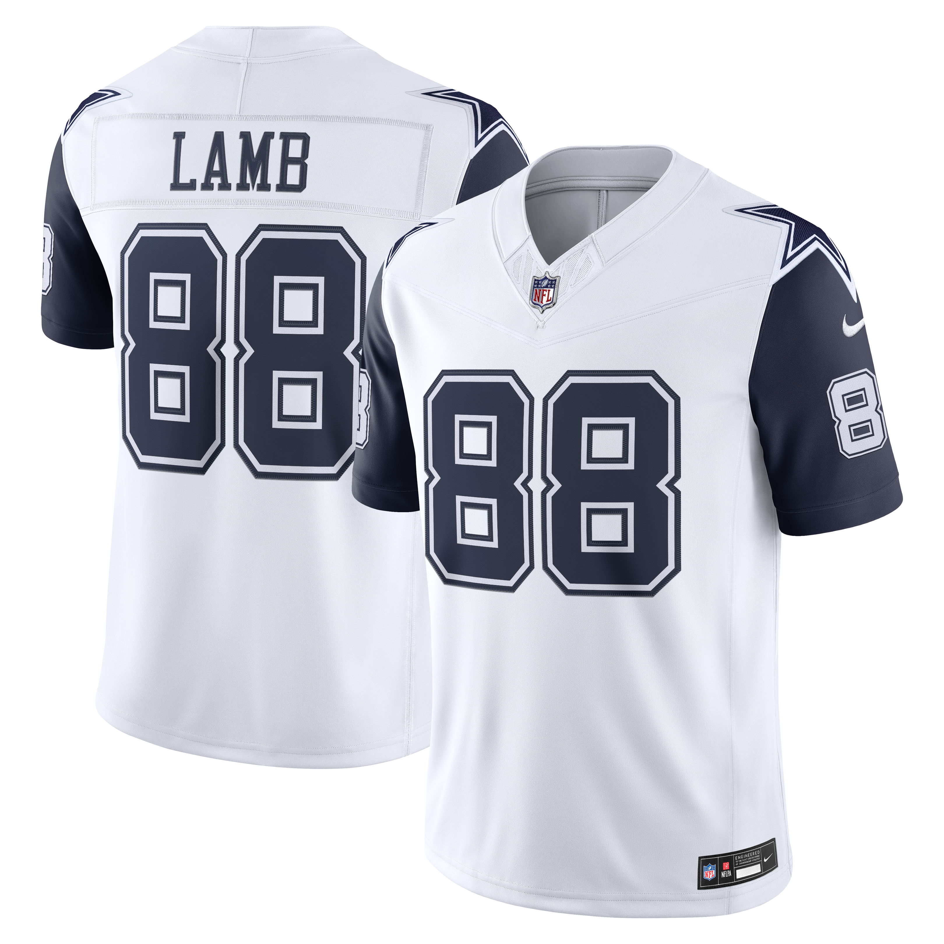 Men's Dallas Cowboys Ceedee Lamb Nike White Alternate Vapor Fuse Stitched Limited Jersey