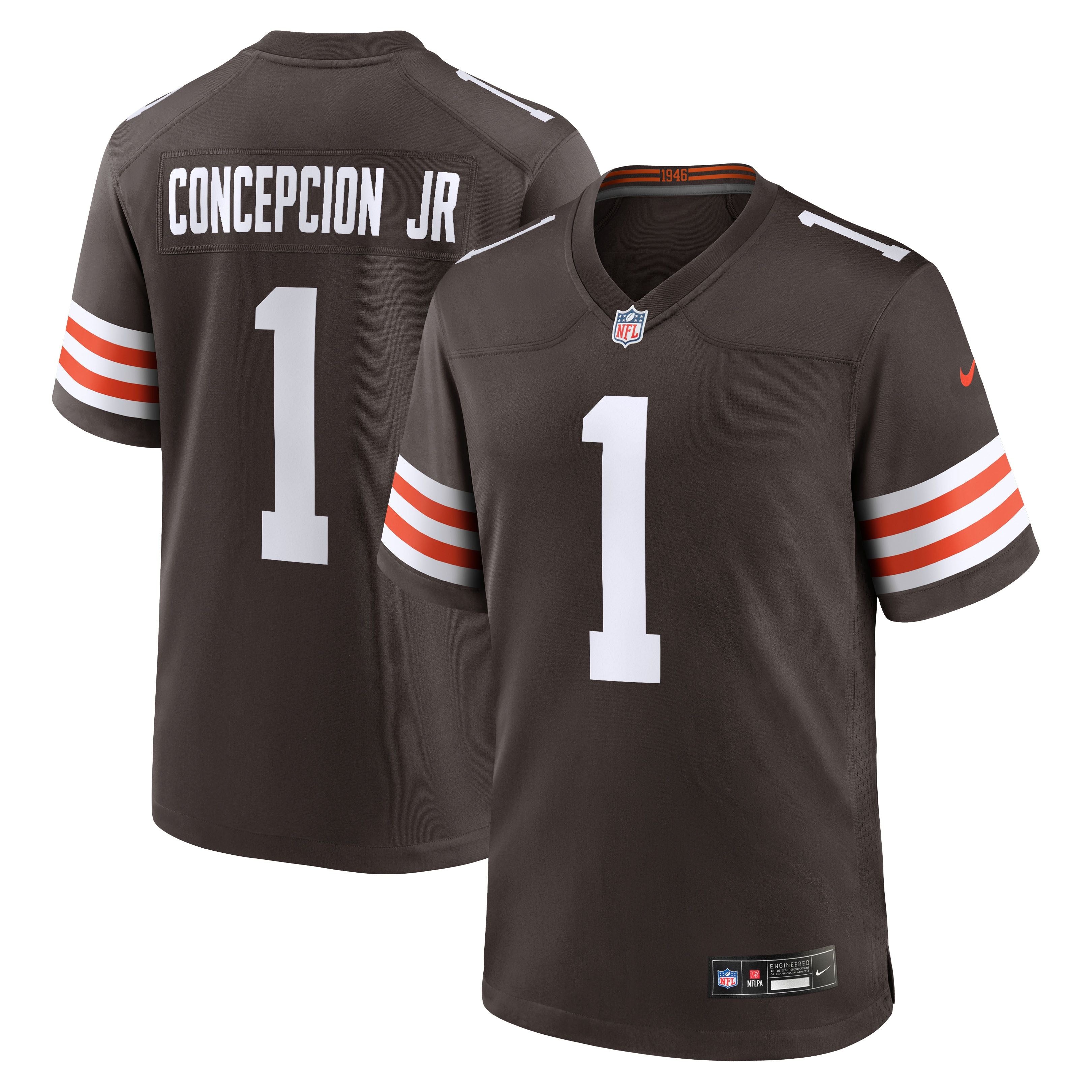 Men's Cleveland Browns Kc Concepcion Nike Brown 2026 Nfl Draft First Round Pick No 24 Team Game Jersey