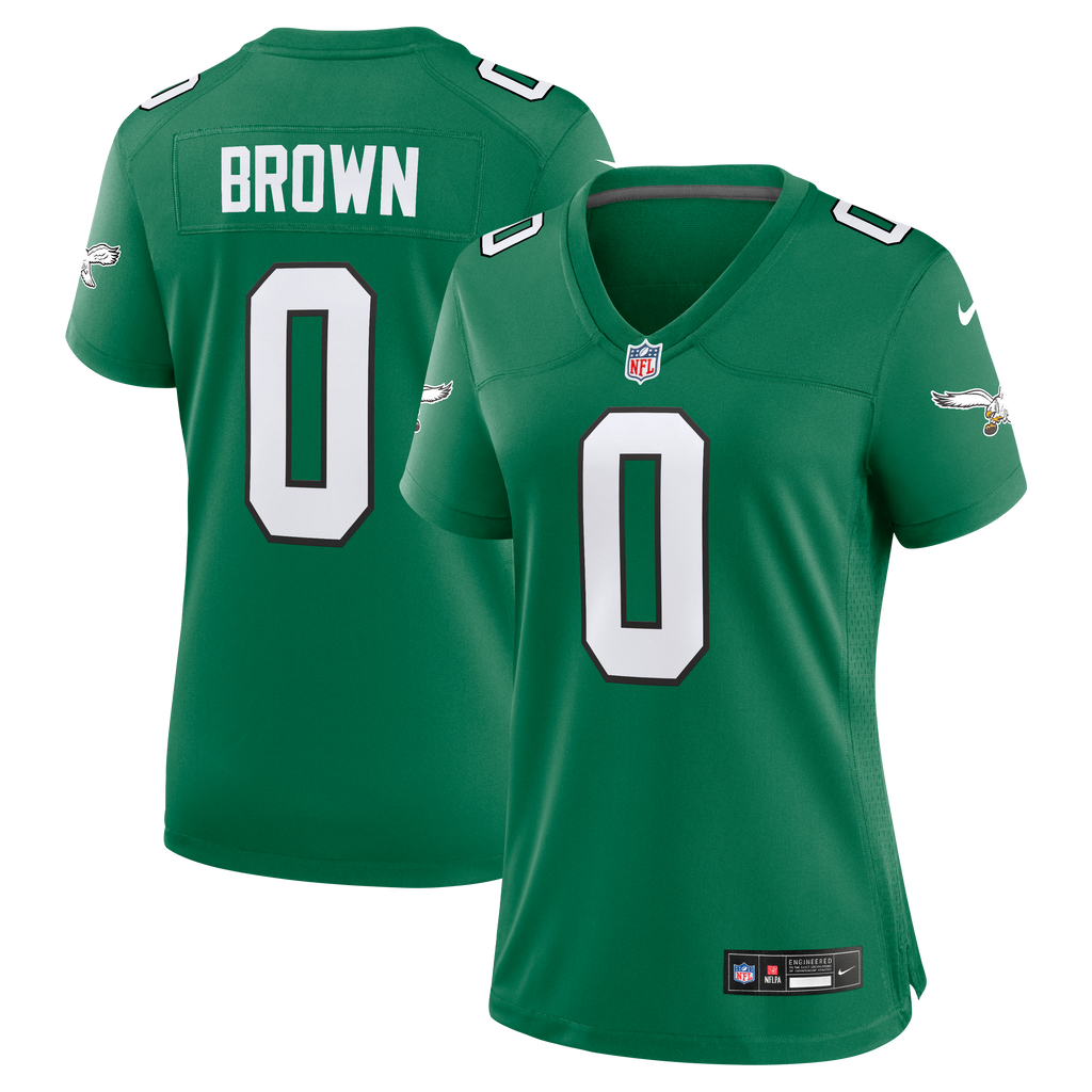 Women's Philadelphia Eagles Marquise Brown Nike Kelly Green Alternate Game Jersey