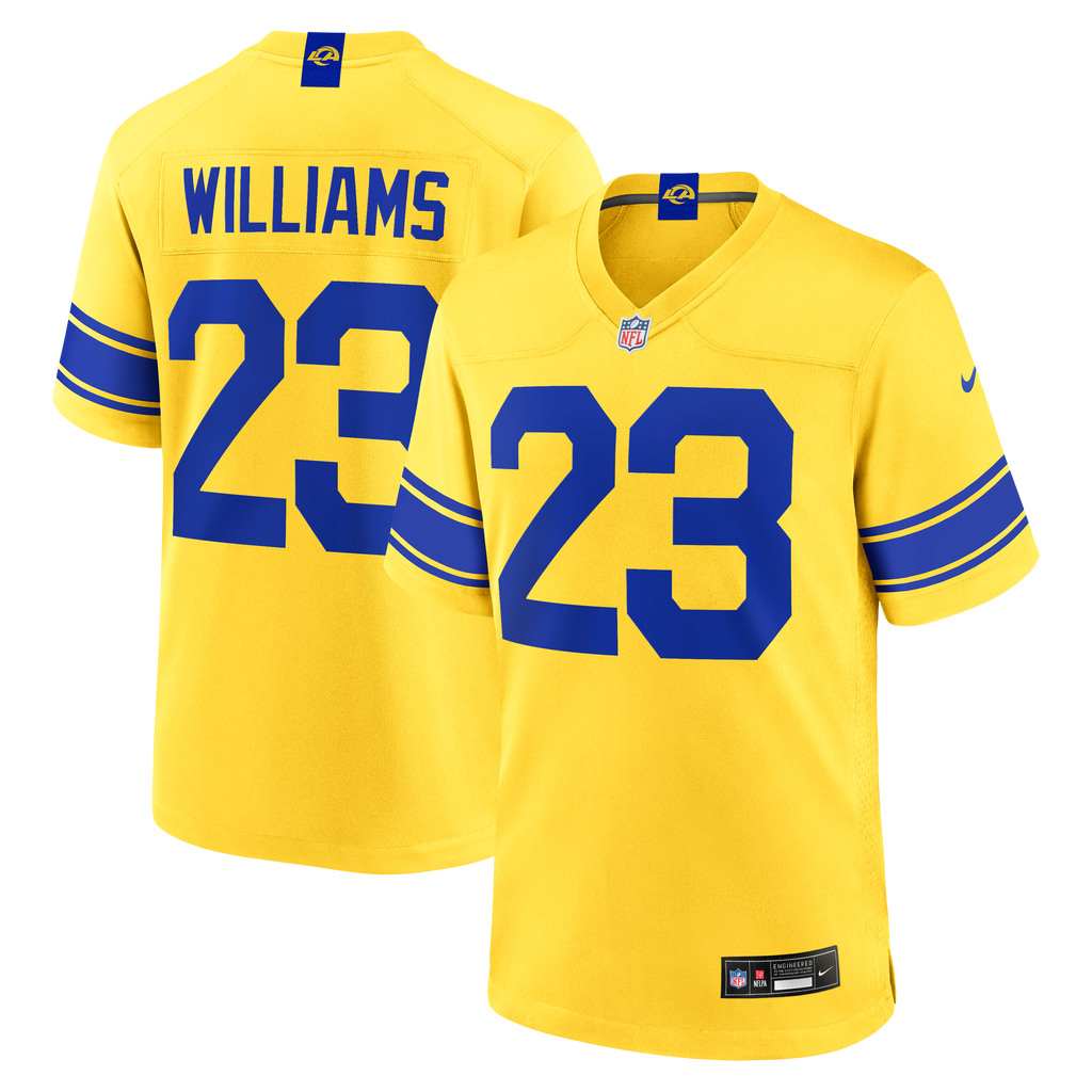 Men's Los Angeles Rams Kyren Williams Nike Classic Sol Game Jersey
