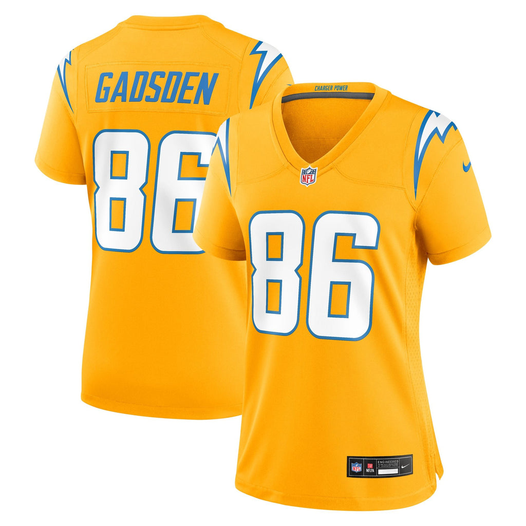 Women's Los Angeles Chargers Oronde Gadsden Nike Gold Alternate Charger Power Game Jersey