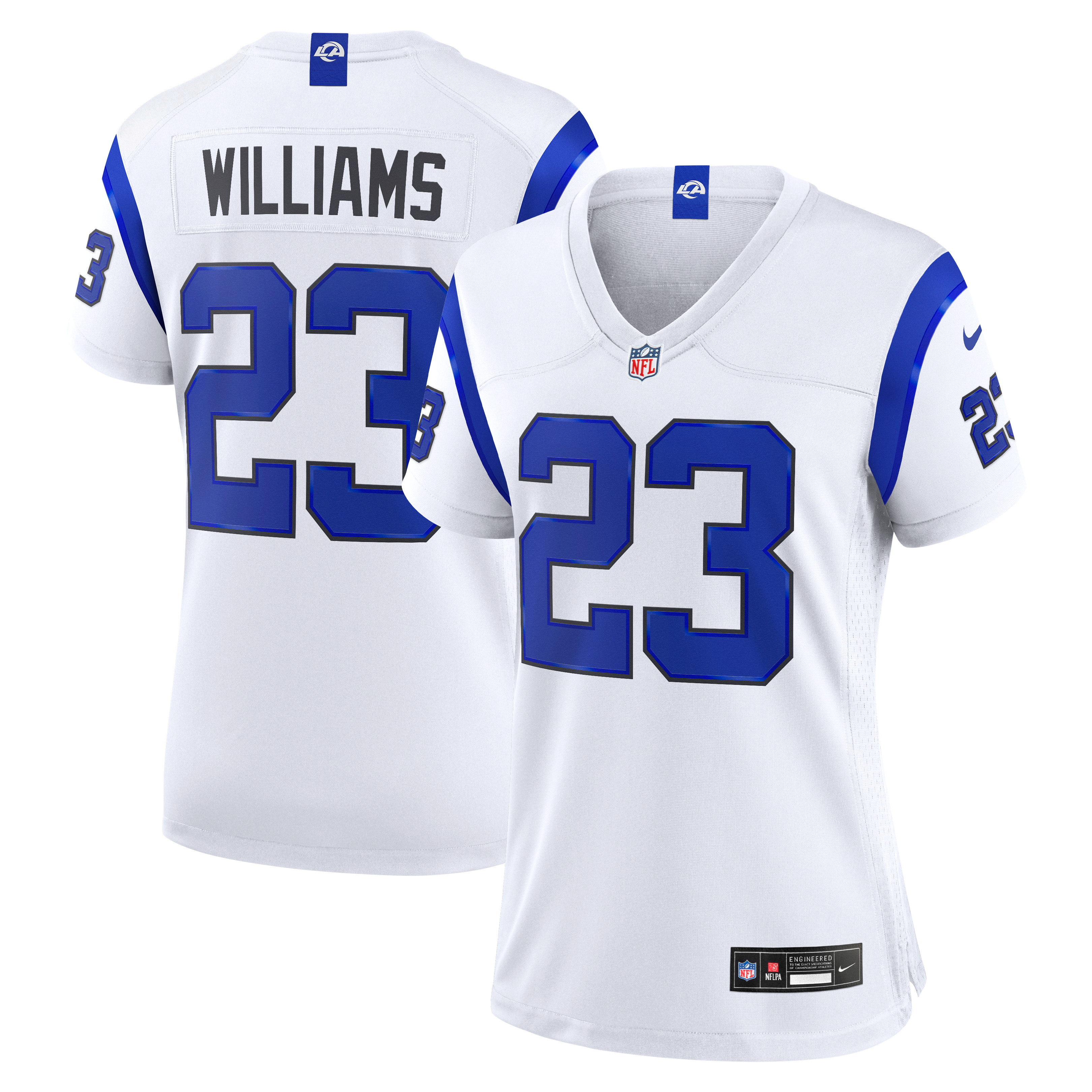 Women's Los Angeles Rams Kyren Williams Nike Fearsome White Game Jersey