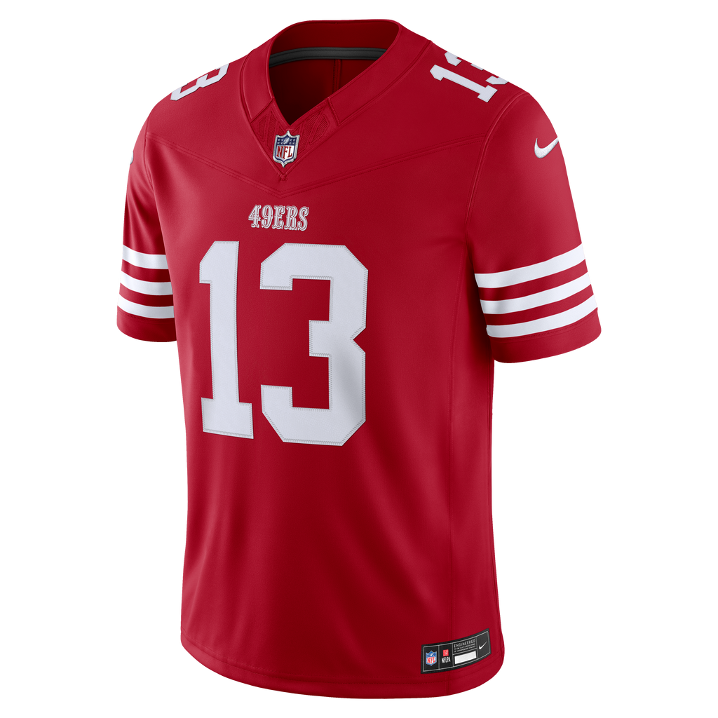 Men's San Francisco 49Ers Brock Purdy Nike Scarlet Team Vapor Fuse Stitched Limited Jersey