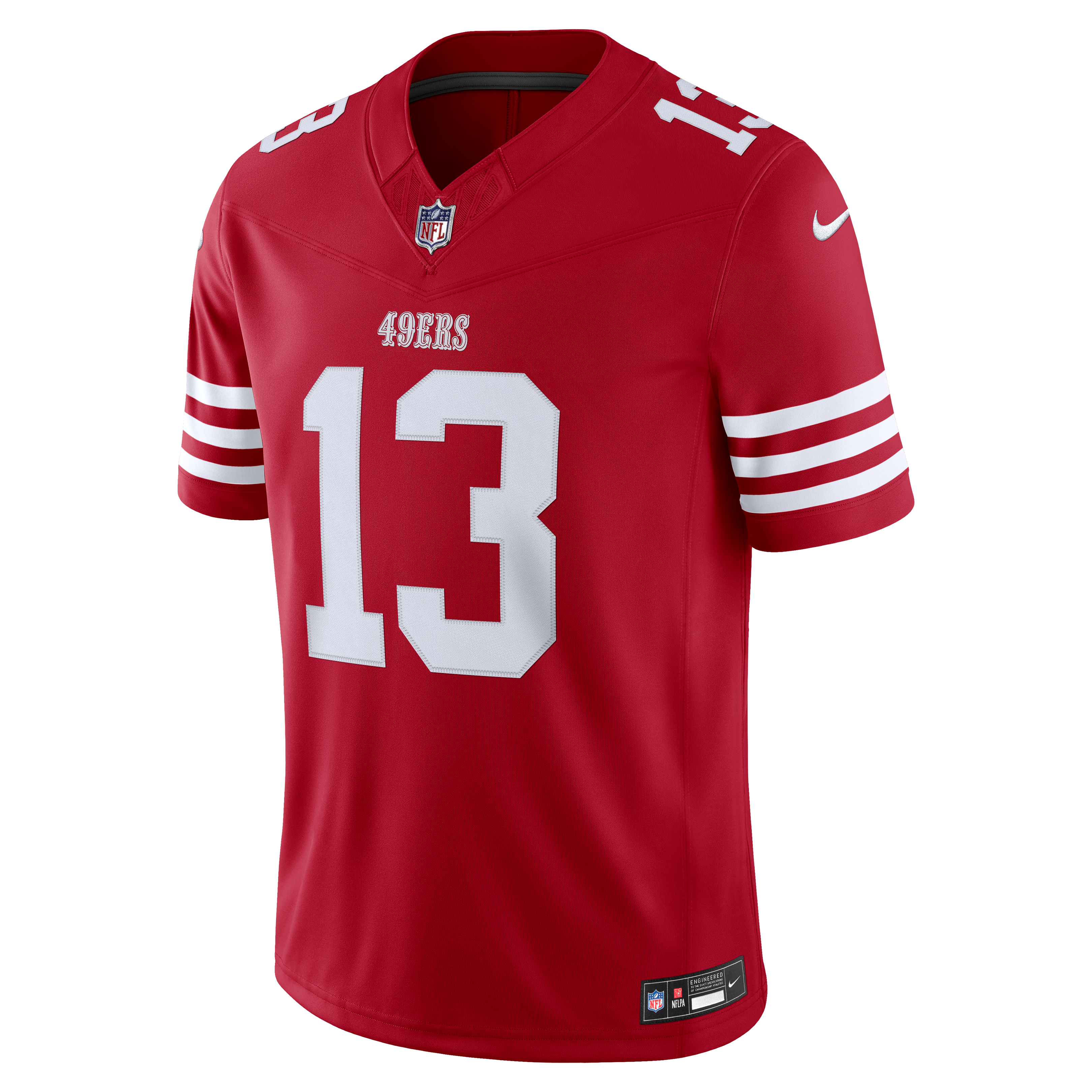 Men's San Francisco 49Ers Brock Purdy Nike Scarlet Team Vapor Fuse Stitched Limited Jersey