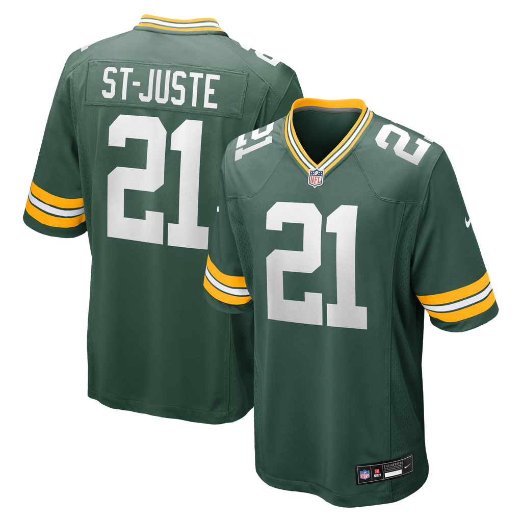 Men's Green Bay Packers Benjamin St Juste Nike Green Team Game Jersey