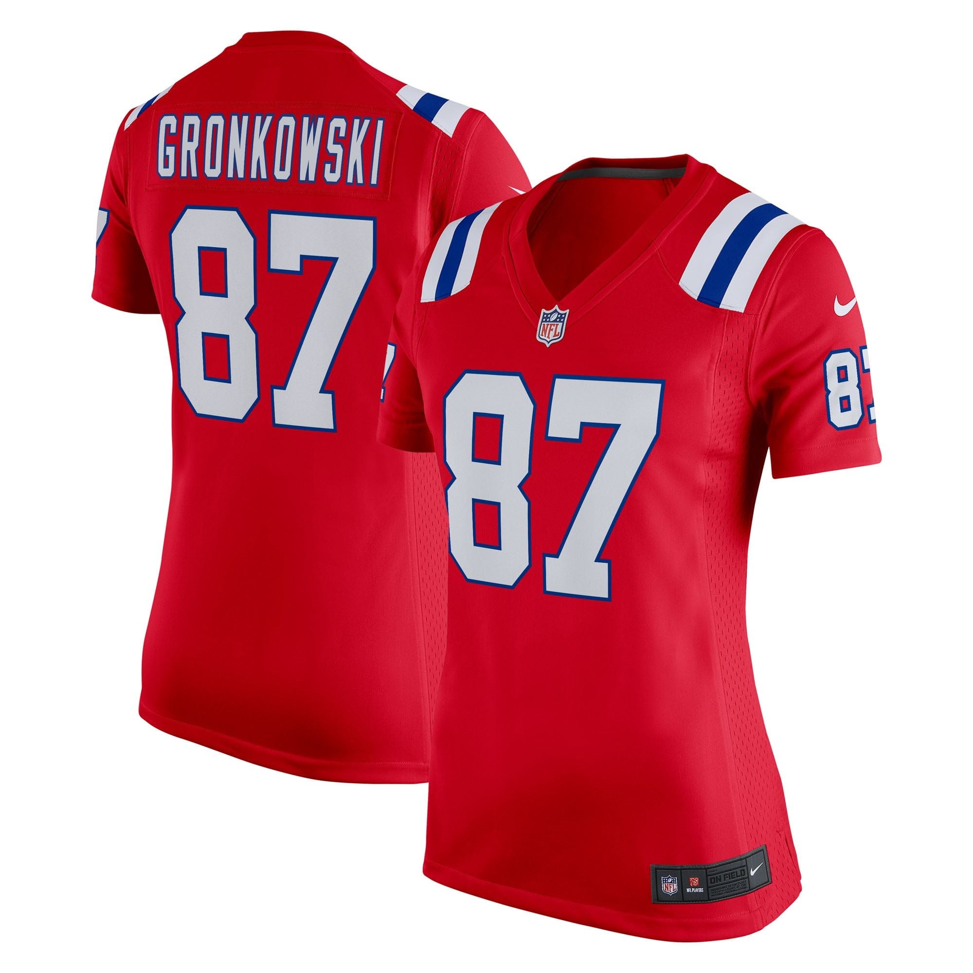 Women's New England Patriots Rob Gronkowski Nike Red Alternate Retired Player Game Jersey