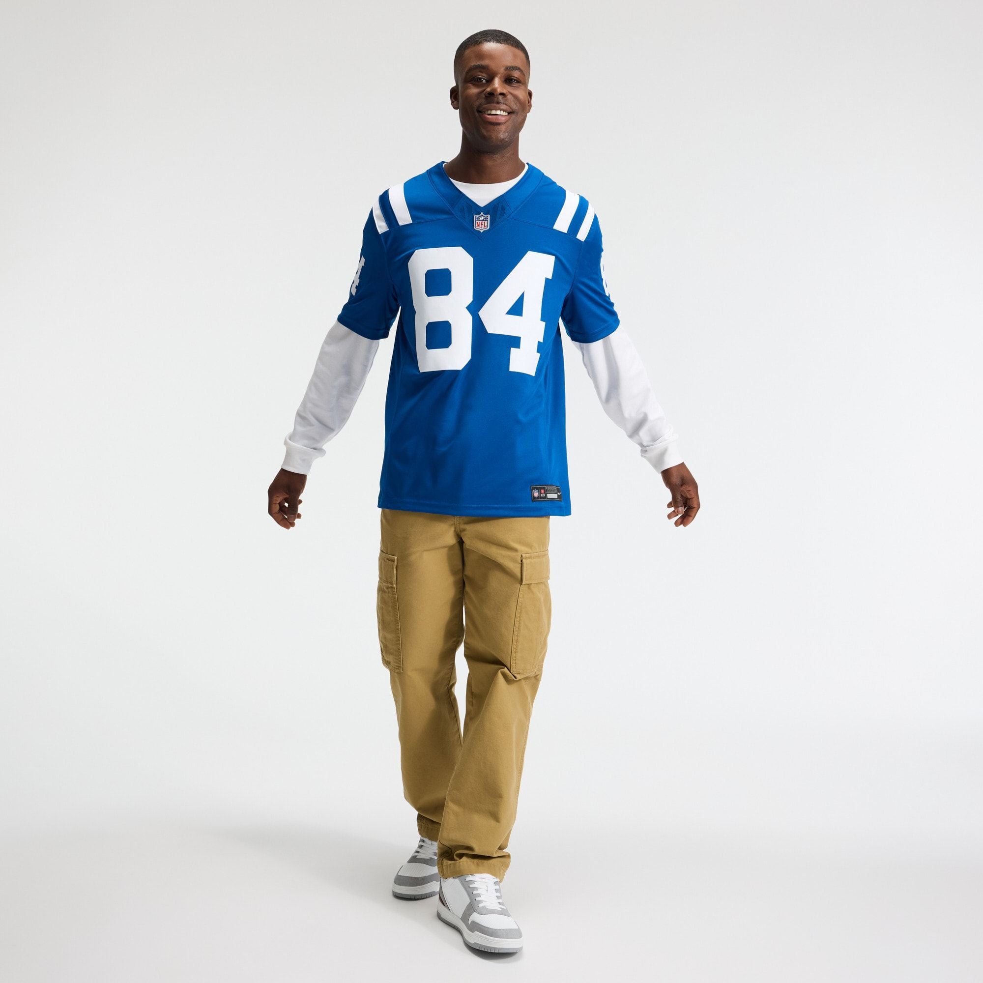 Men's Indianapolis Colts Tyler Warren Nike Royal Team Vapor Fuse Stitched Limited Jersey