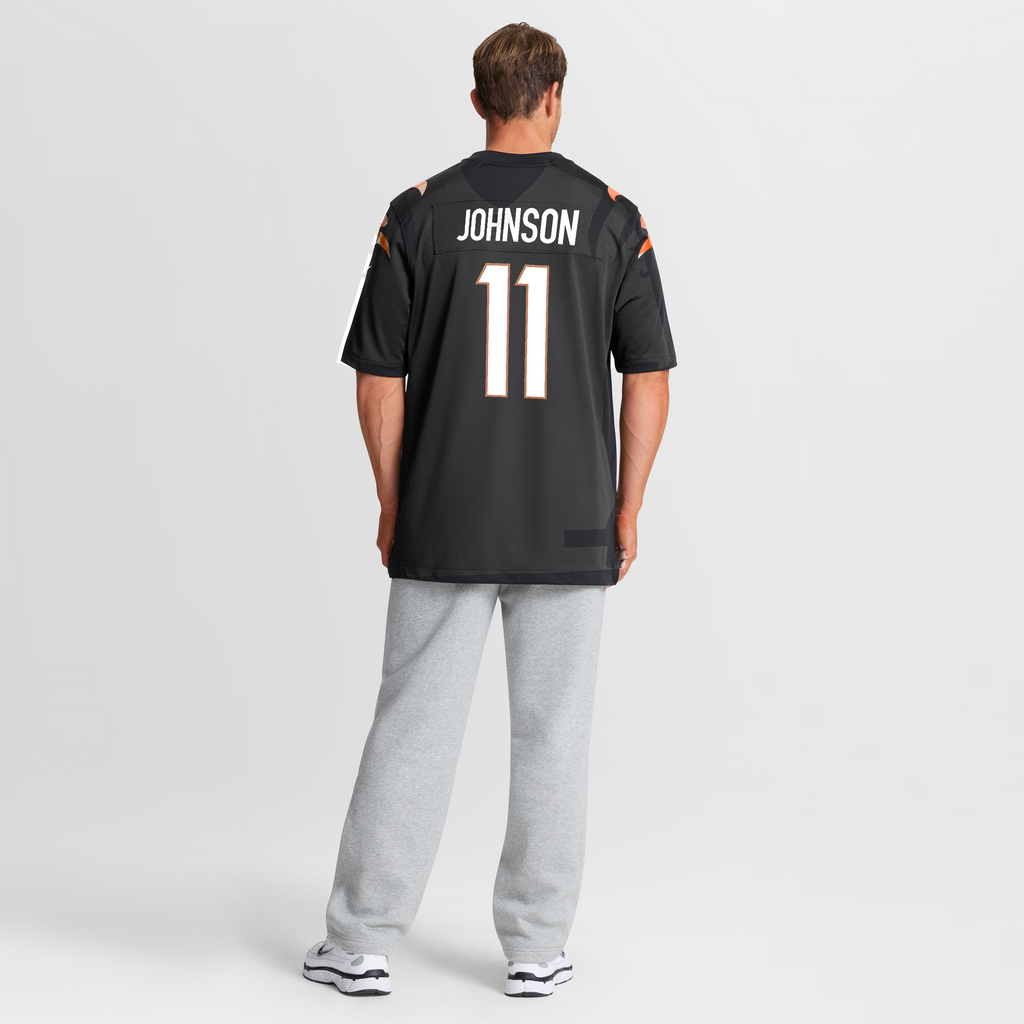 Men's Cincinnati Bengals Josh Johnson Nike Black Team Game Jersey