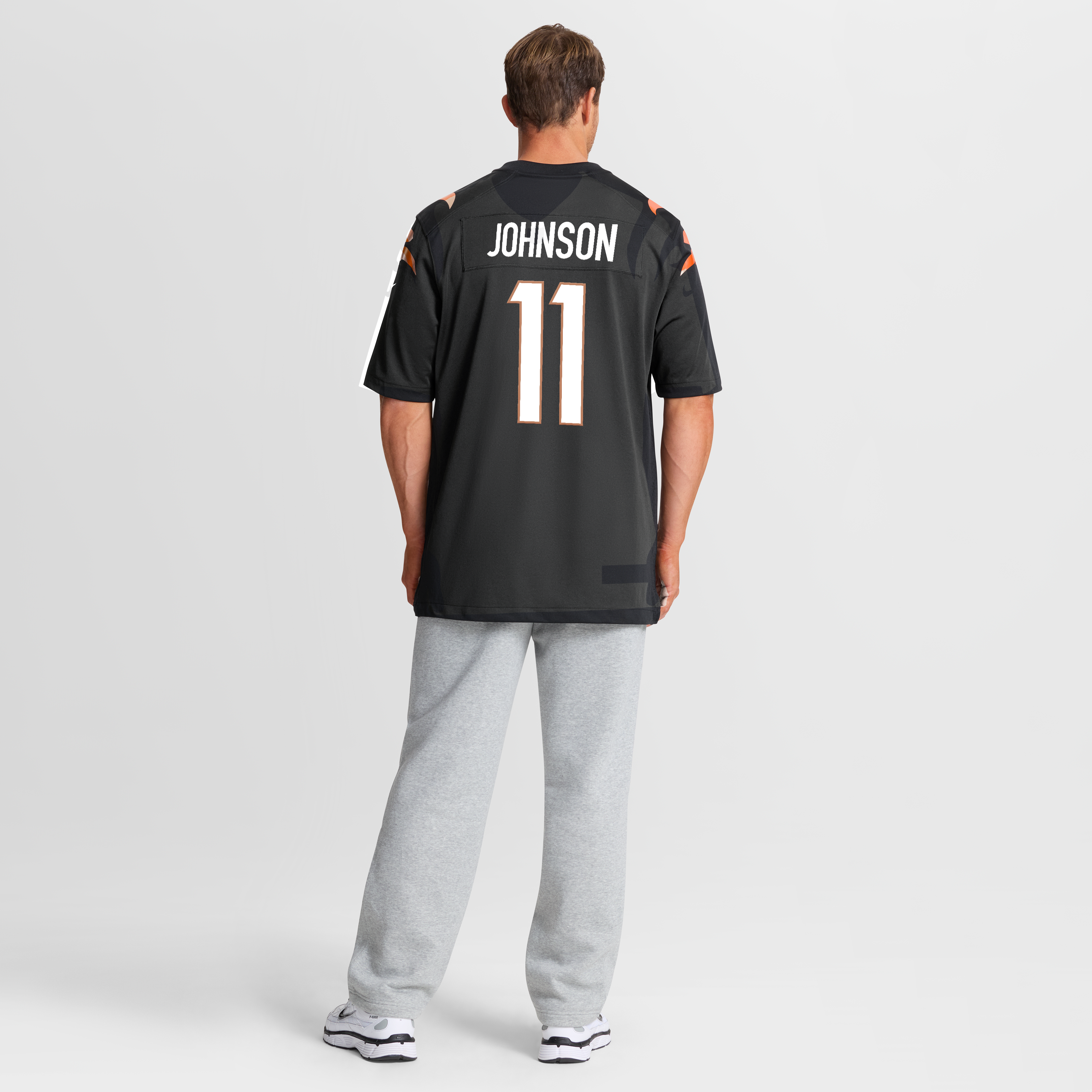 Men's Cincinnati Bengals Josh Johnson Nike Black Team Game Jersey
