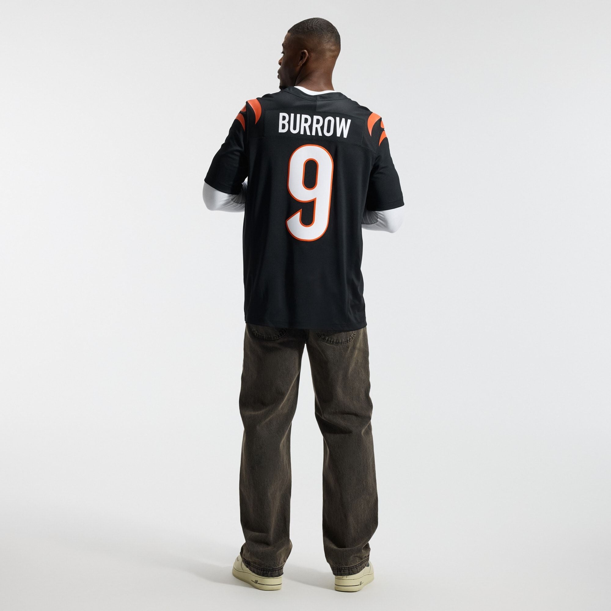 Men's Cincinnati Bengals Joe Burrow Nike Black Team Vapor Fuse Stitched Limited Jersey