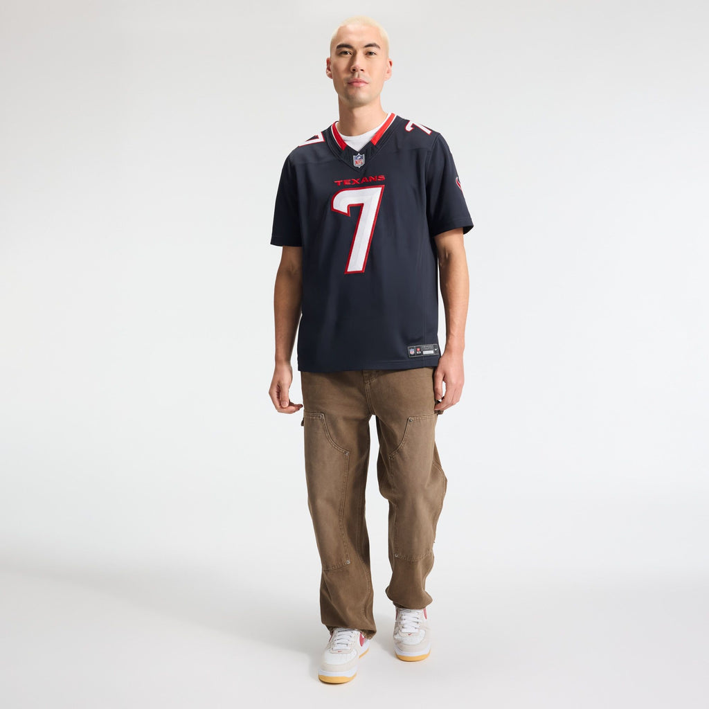 Men's Houston Texans Cj Stroud Nike Navy Team Vapor Fuse Stitched Limited Jersey
