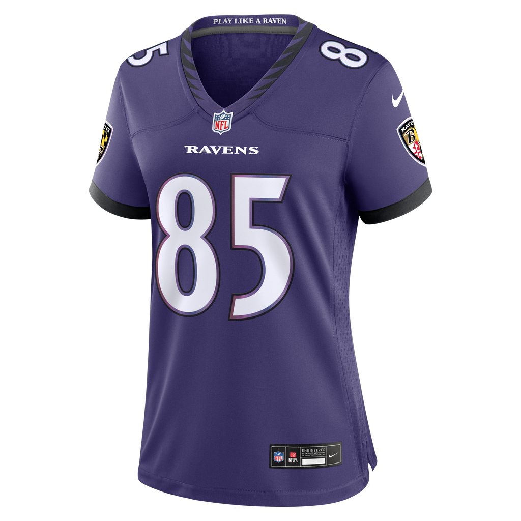 Women's Baltimore Ravens Josh Cuevas Nike Purple Team Game Jersey