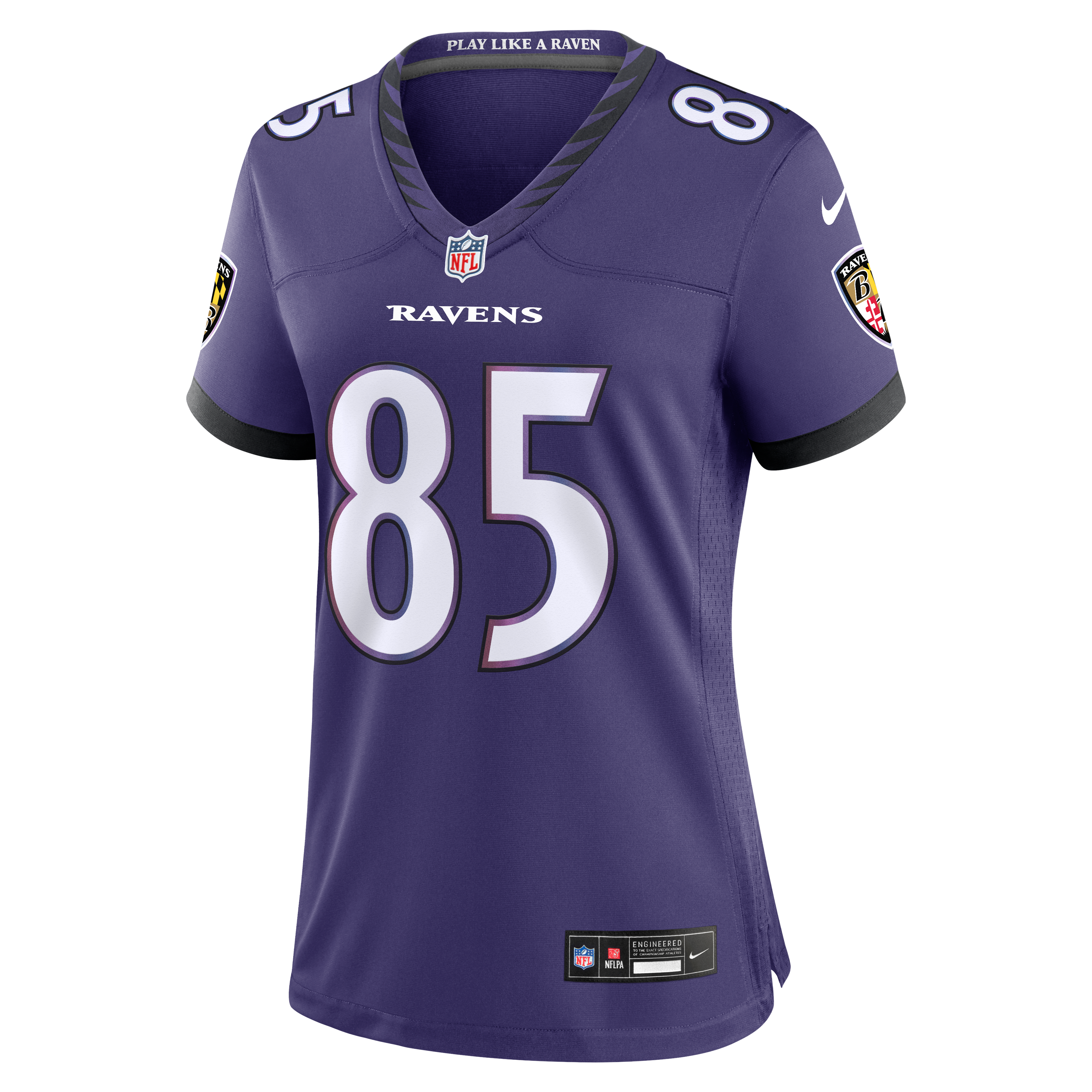 Women's Baltimore Ravens Josh Cuevas Nike Purple Team Game Jersey