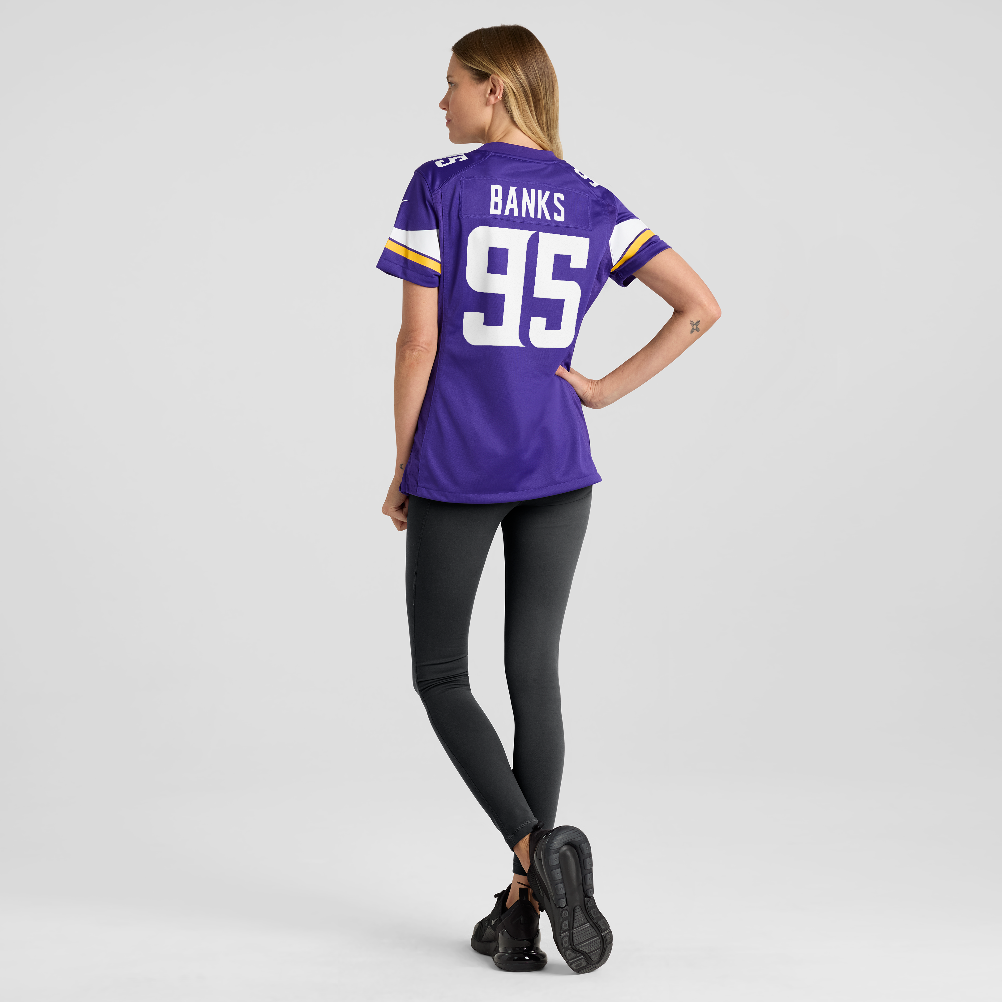 Women's Minnesota Vikings Caleb Banks Nike Purple Team Game Jersey