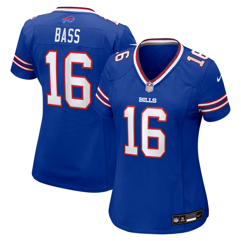 Women's Buffalo Bills Tyler Bass Nike Royal Team Game Jersey
