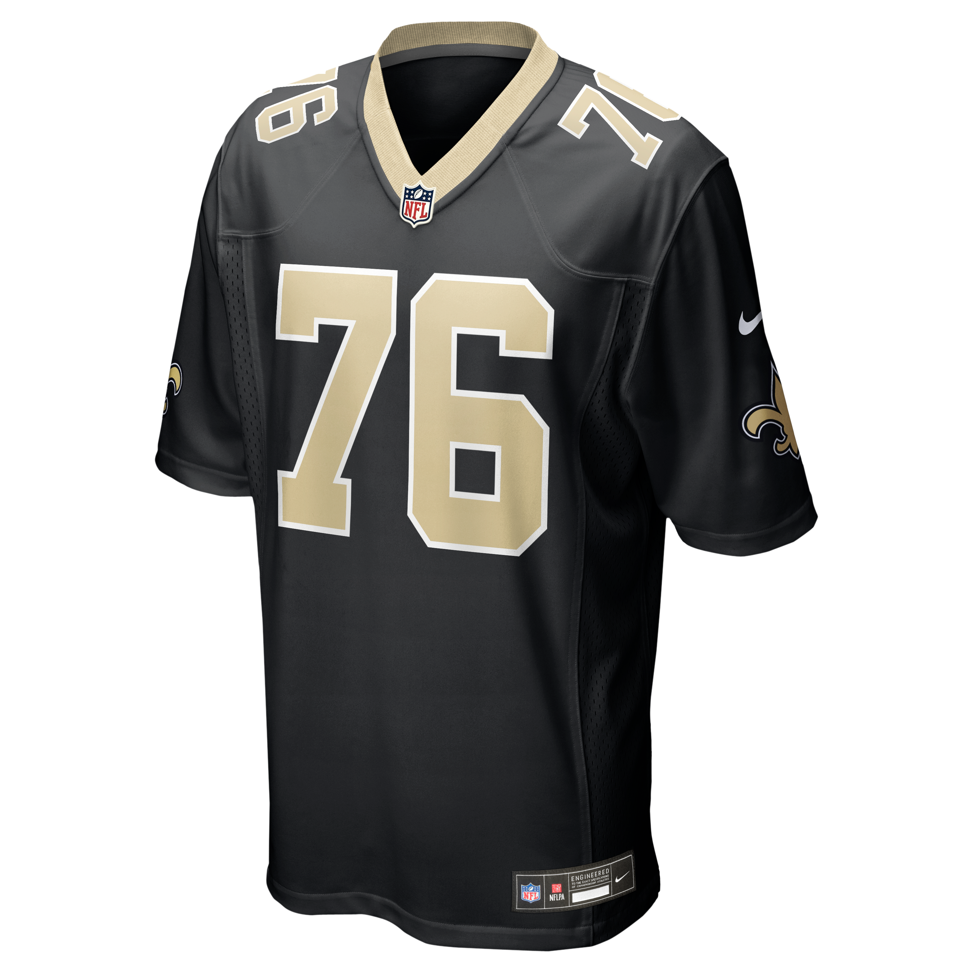 Men's New Orleans Saints David Edwards Nike Black Team Game Jersey