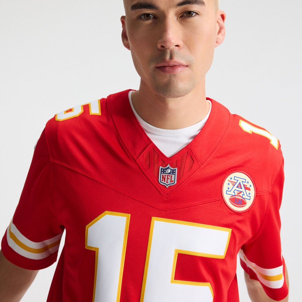 Men's Kansas City Chiefs Patrick Mahomes Nike Red Team Vapor Fuse Stitched Limited Jersey