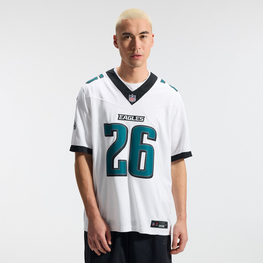 Men's Philadelphia Eagles Saquon Barkley Nike White Vapor Fuse Stitched Limited Jersey