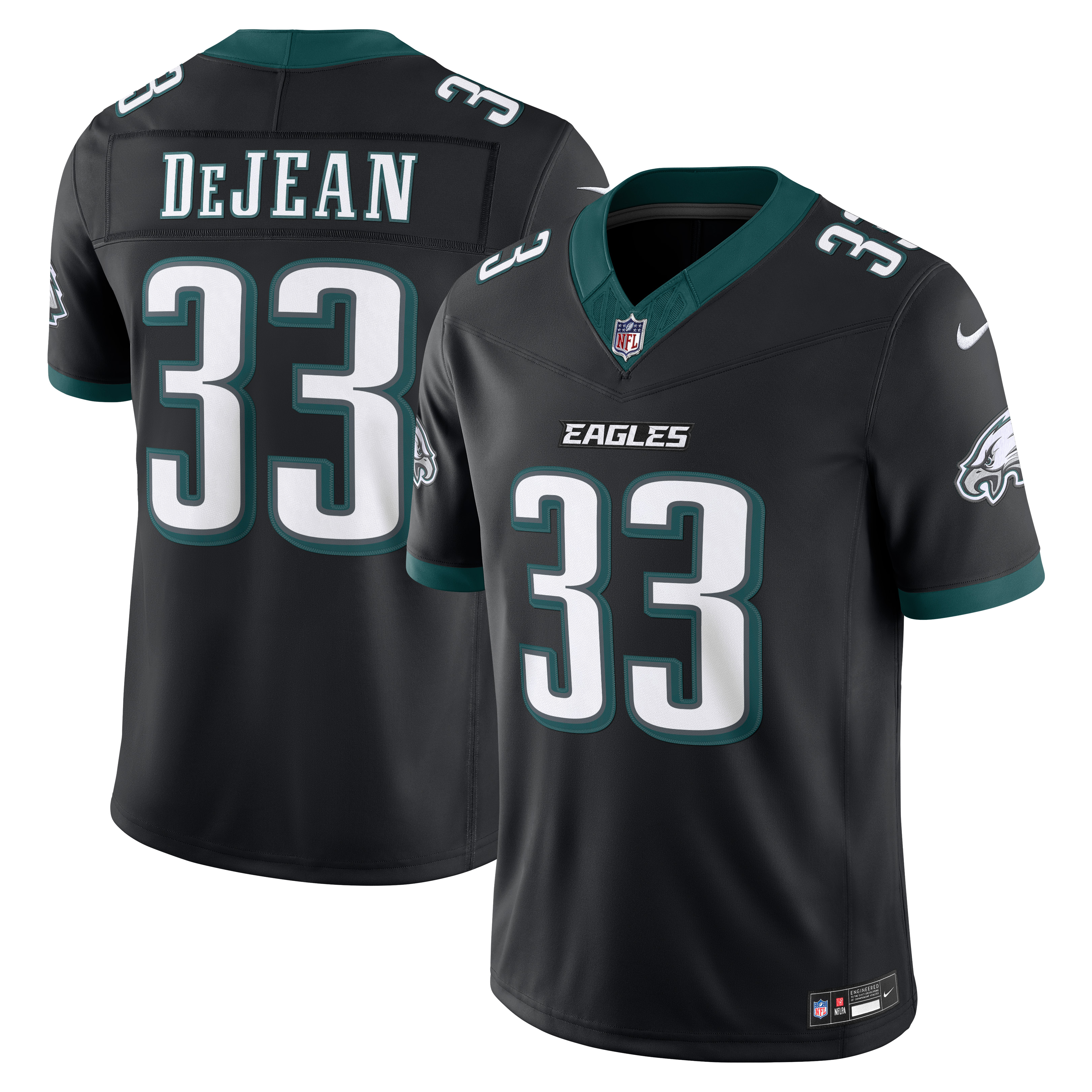 Men's Philadelphia Eagles Cooper Dejean Nike Black Alternate Vapor Fuse Stitched Limited Jersey