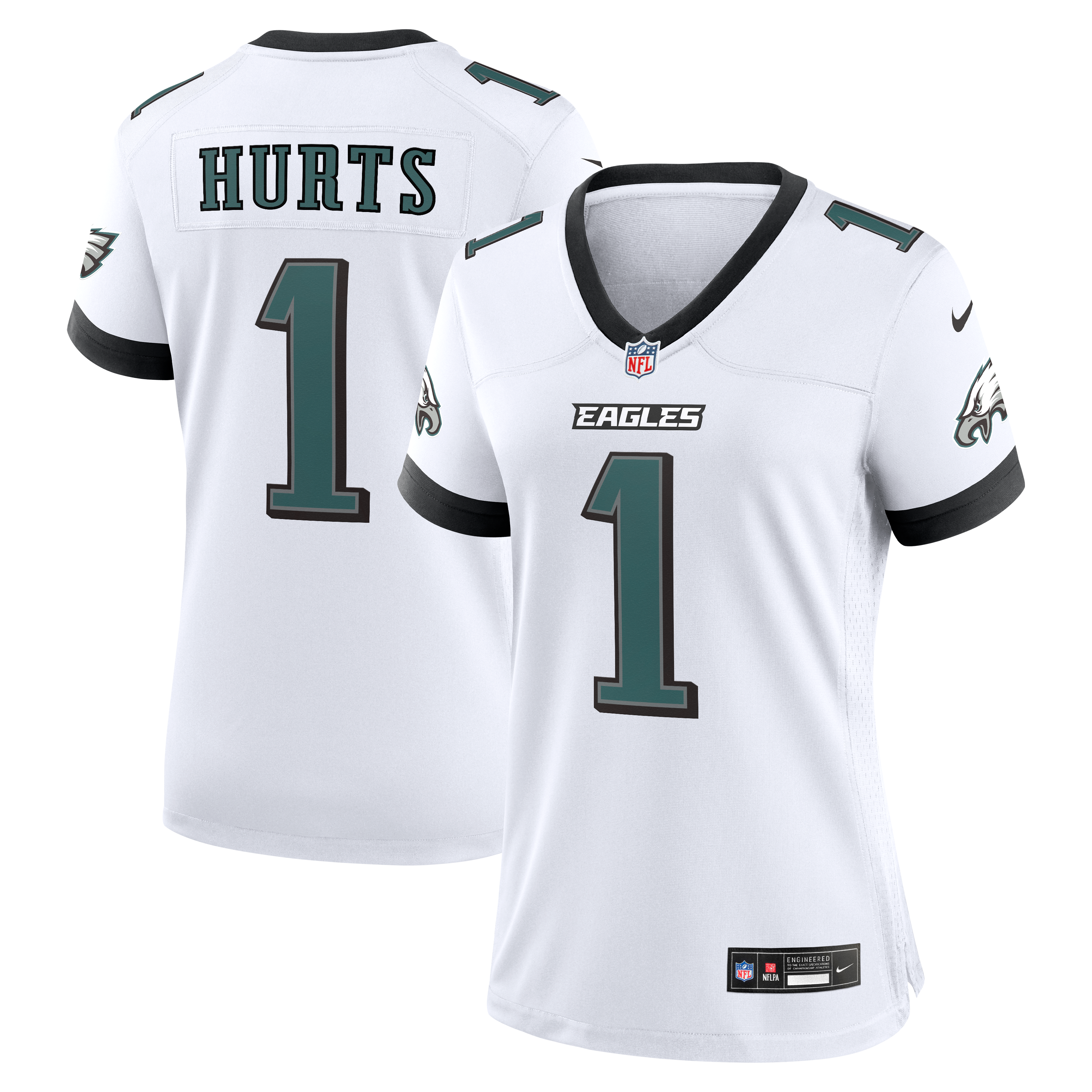 Women's Philadelphia Eagles Jalen Hurts Nike White Game Jersey