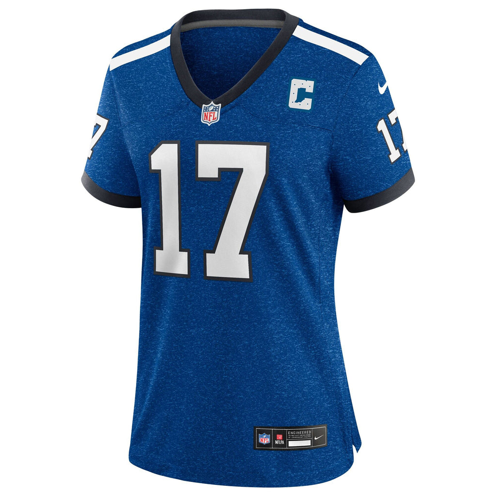 Women's Indianapolis Colts Daniel Jones Nike Heather Royal Alternate 2 Indiana Nights Game Jersey