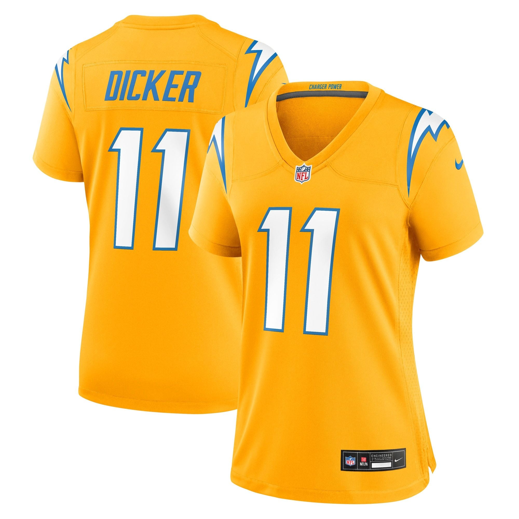 Women's Los Angeles Chargers Cameron Dicker Nike Gold Alternate Game Jersey