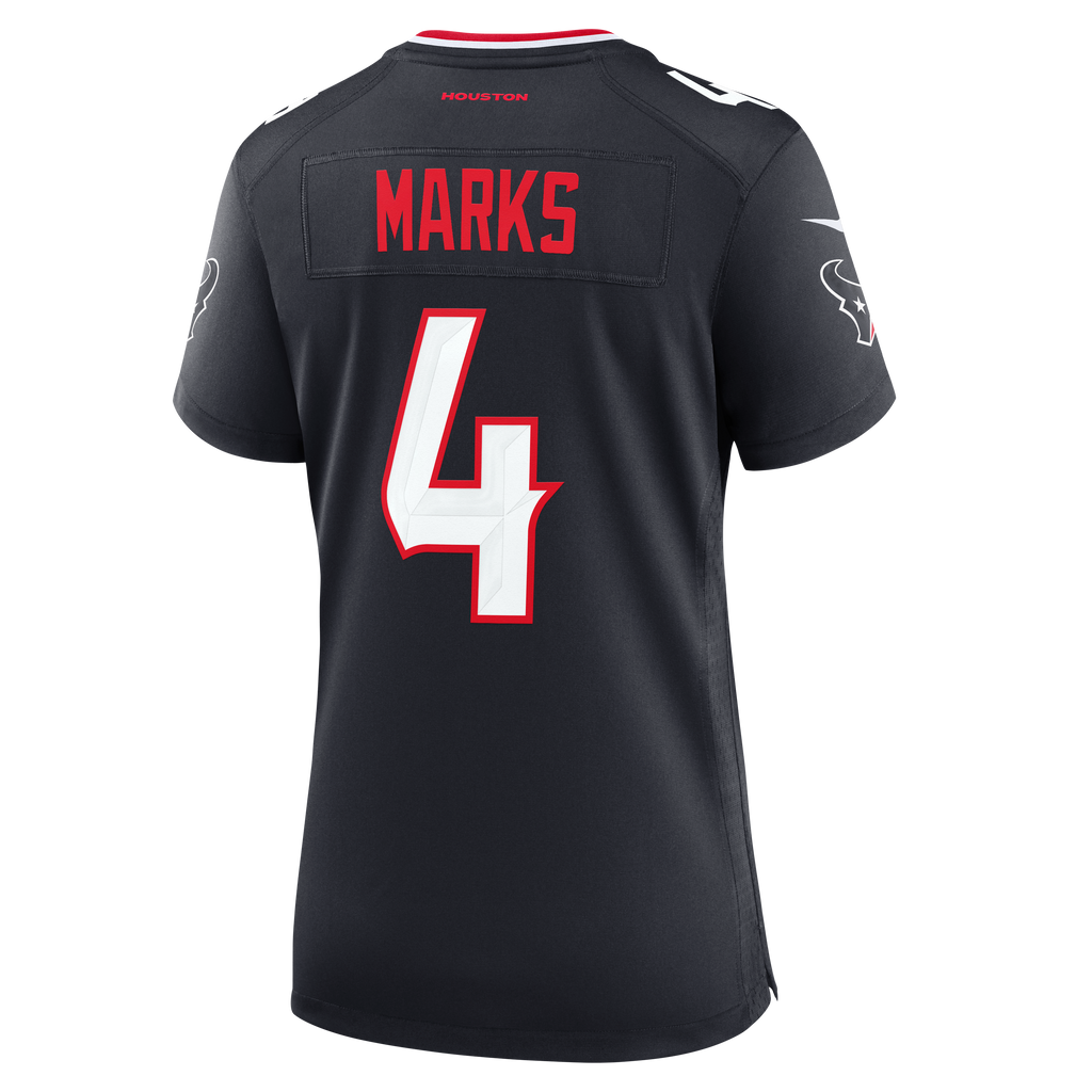 Women's Houston Texans Woody Marks Nike Navy Team Game Jersey