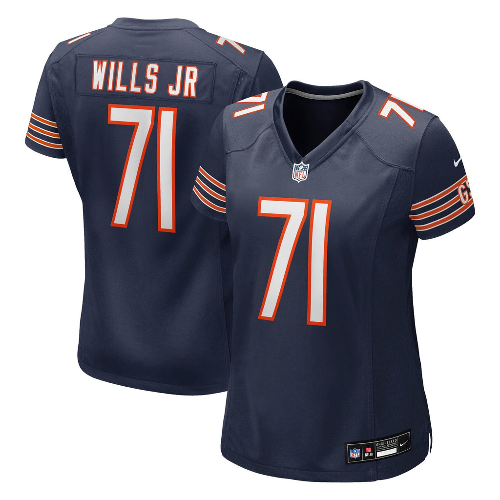 Women's Chicago Bears Jedrick Wills Jr Nike Navy Team Game Jersey