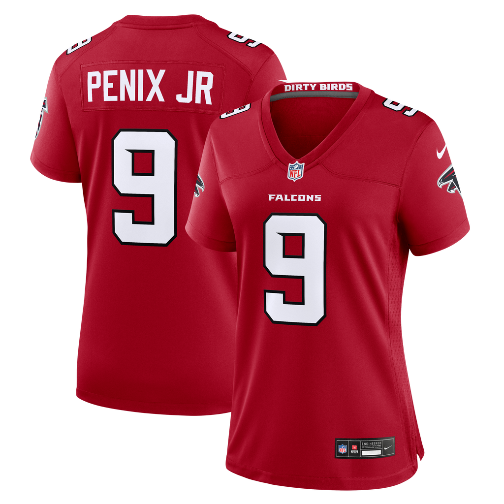 Women's Atlanta Falcons Michael Penix Jr Nike Red Game Jersey