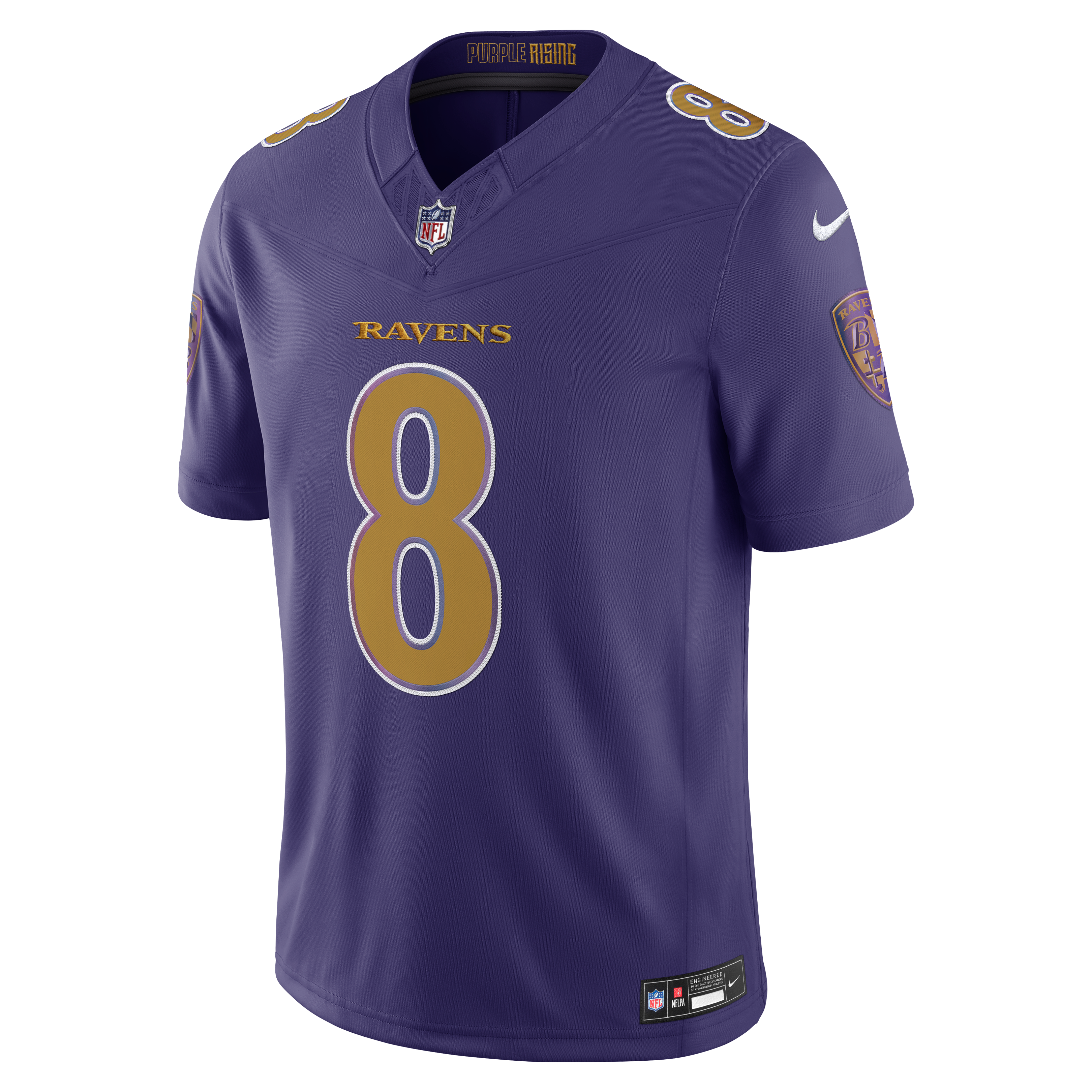 Men's Baltimore Ravens Lamar Jackson Nike Purple Alternate Vapor Fuse Stitched Limited Jersey