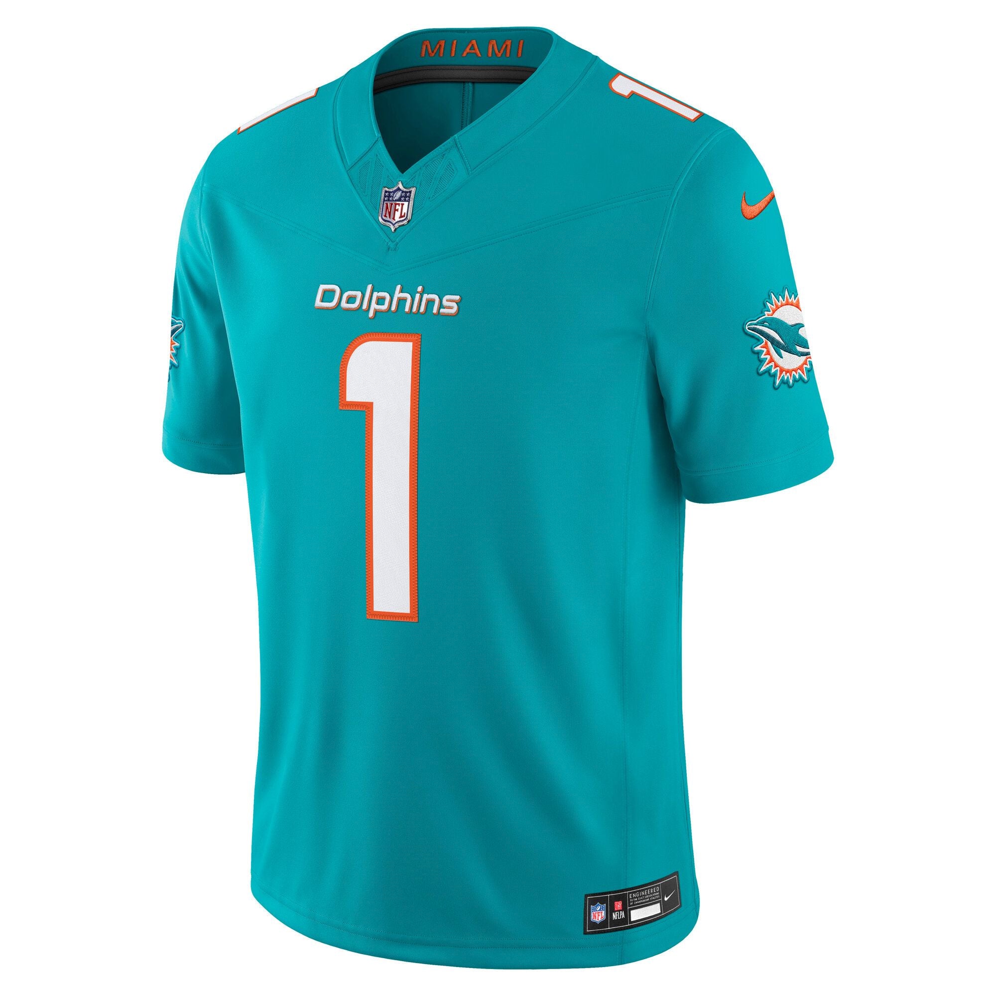 Men's Miami Dolphins Tua Tagovailoa Nike Aqua Team Vapor Fuse Stitched Limited Jersey
