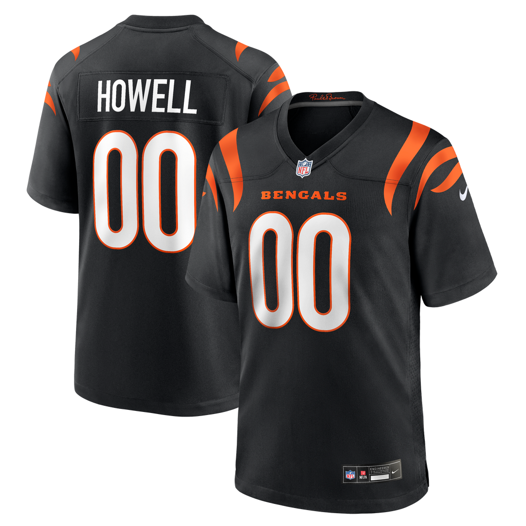 Men's Cincinnati Bengals Cashius Howell Nike Black Team Game Jersey