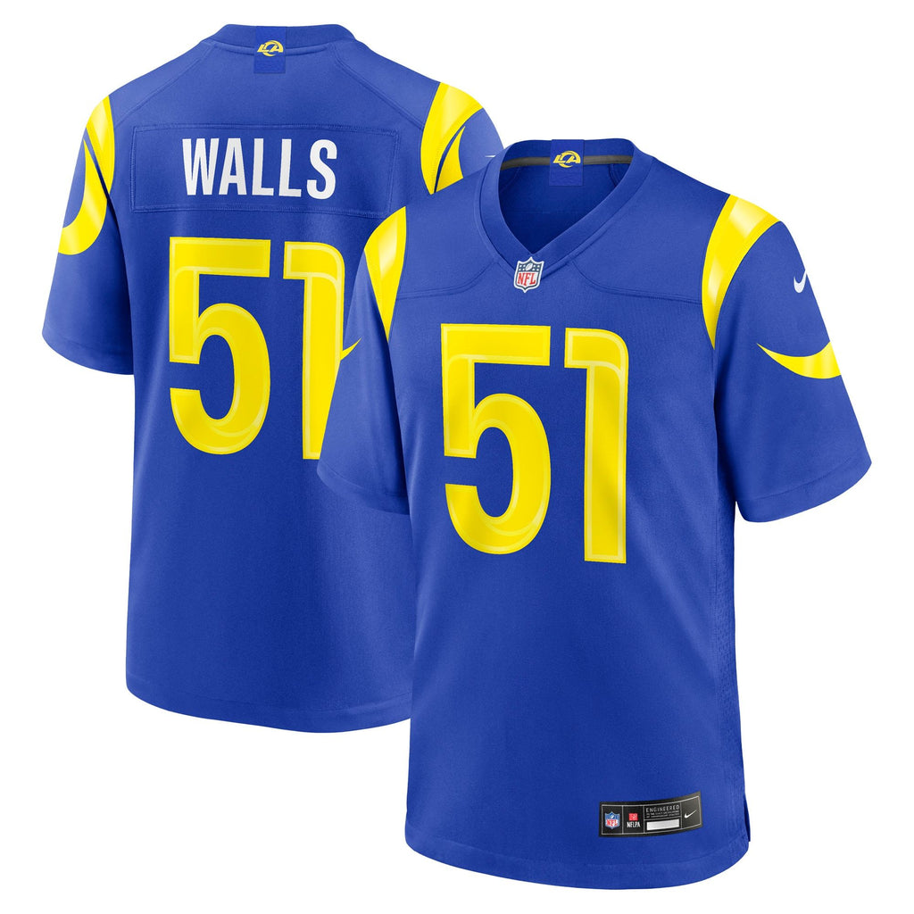 Men's Los Angeles Rams Eddie Walls Iii Nike Royal Game Jersey