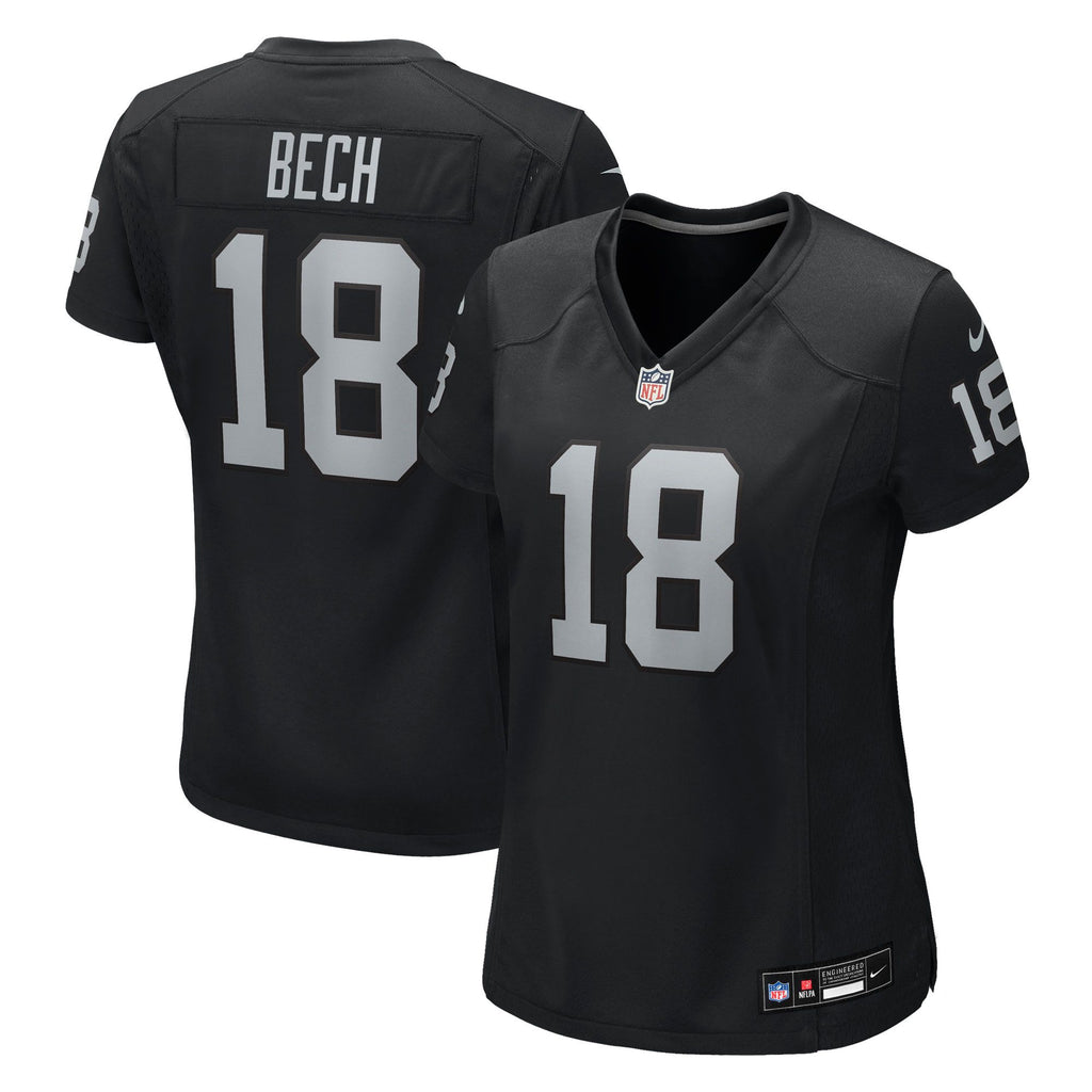Women's Las Vegas Raiders Jack Bech Nike Black Team Game Jersey