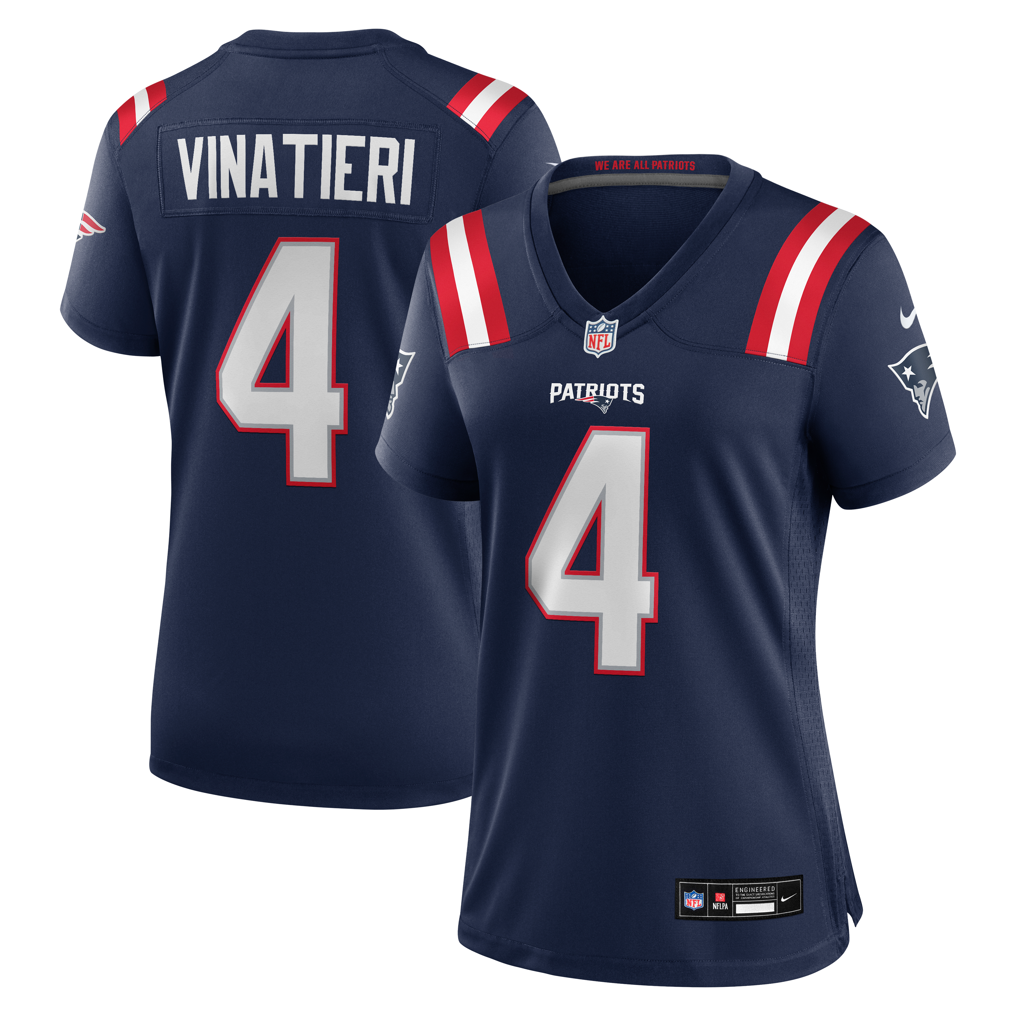 Women's New England Patriots Adam Vinatieri Nike Navy Team Retired Game Jersey