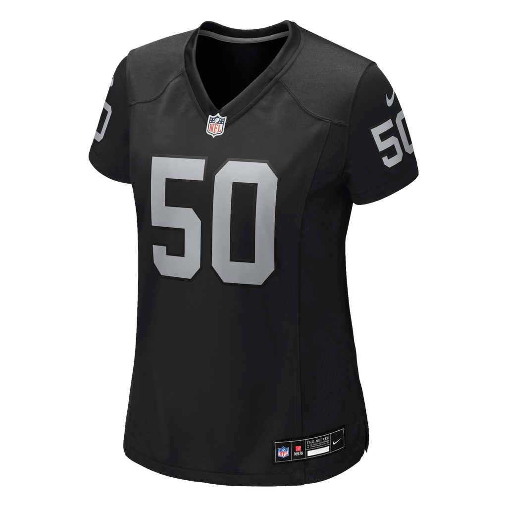 Women's Las Vegas Raiders Segun Olubi Nike Black Team Game Jersey