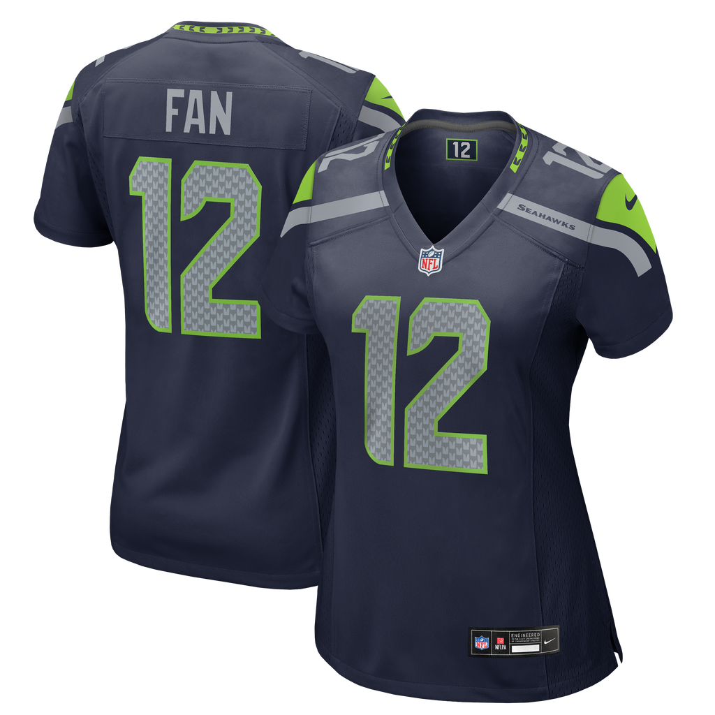 Women's Seattle Seahawks 12S Nike College Navy Team Game Jersey