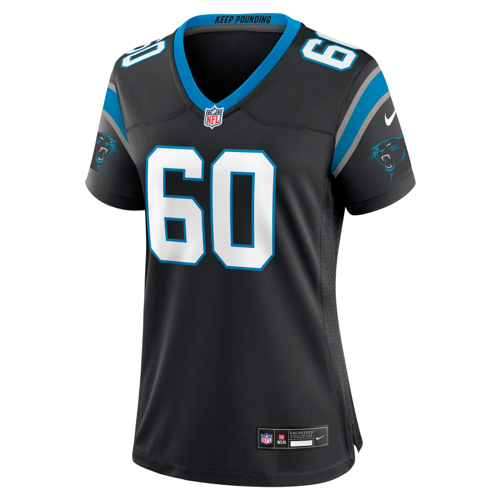 Women's Carolina Panthers Nick Samac Nike Black Team Game Jersey