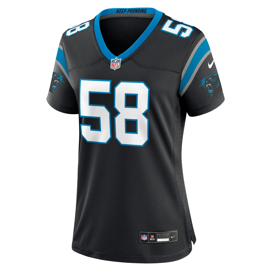 Women's Carolina Panthers Thomas Davis Sr Nike Black Team Retired Game Jersey
