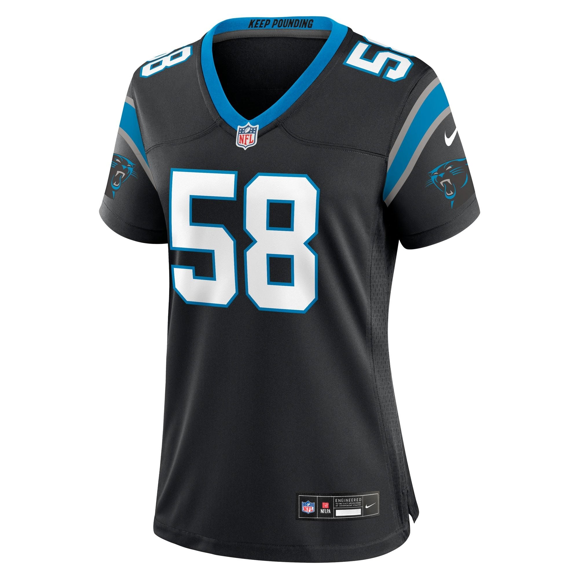 Women's Carolina Panthers Thomas Davis Sr Nike Black Team Retired Game Jersey