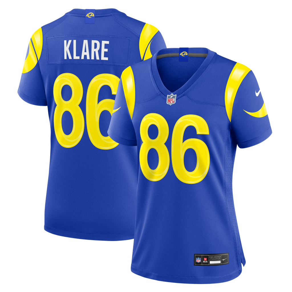 Women's Los Angeles Rams Max Klare Nike Royal Team Game Jersey