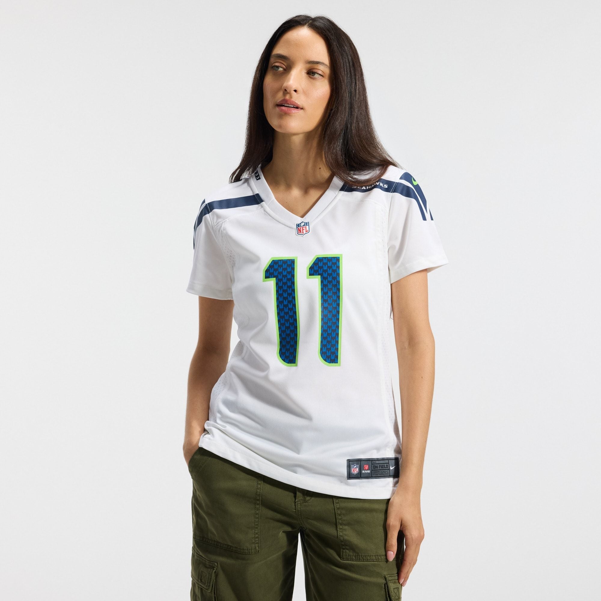 Women's Seattle Seahawks Jaxon Smith Njigba Nike White Game Jersey