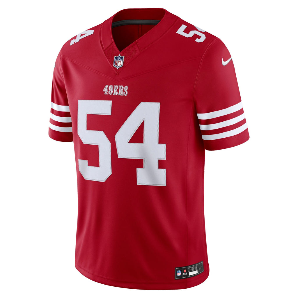 Men's San Francisco 49Ers Fred Warner Nike Scarlet Team Vapor Fuse Stitched Limited Jersey