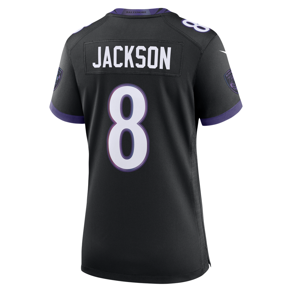 Women's Baltimore Ravens Lamar Jackson Nike Black Alternate Game Jersey