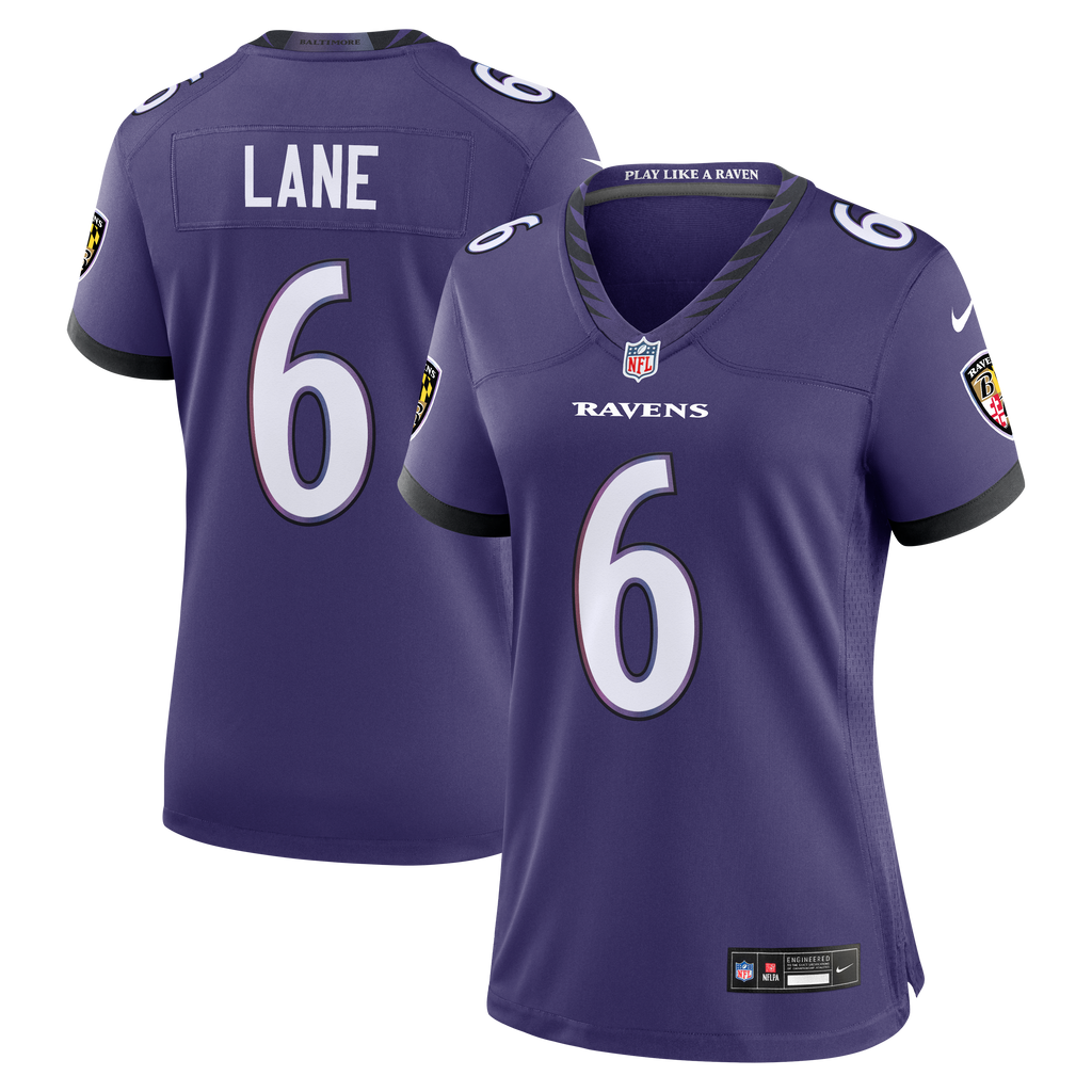 Women's Baltimore Ravens Jakobi Lane Nike Purple Team Game Jersey
