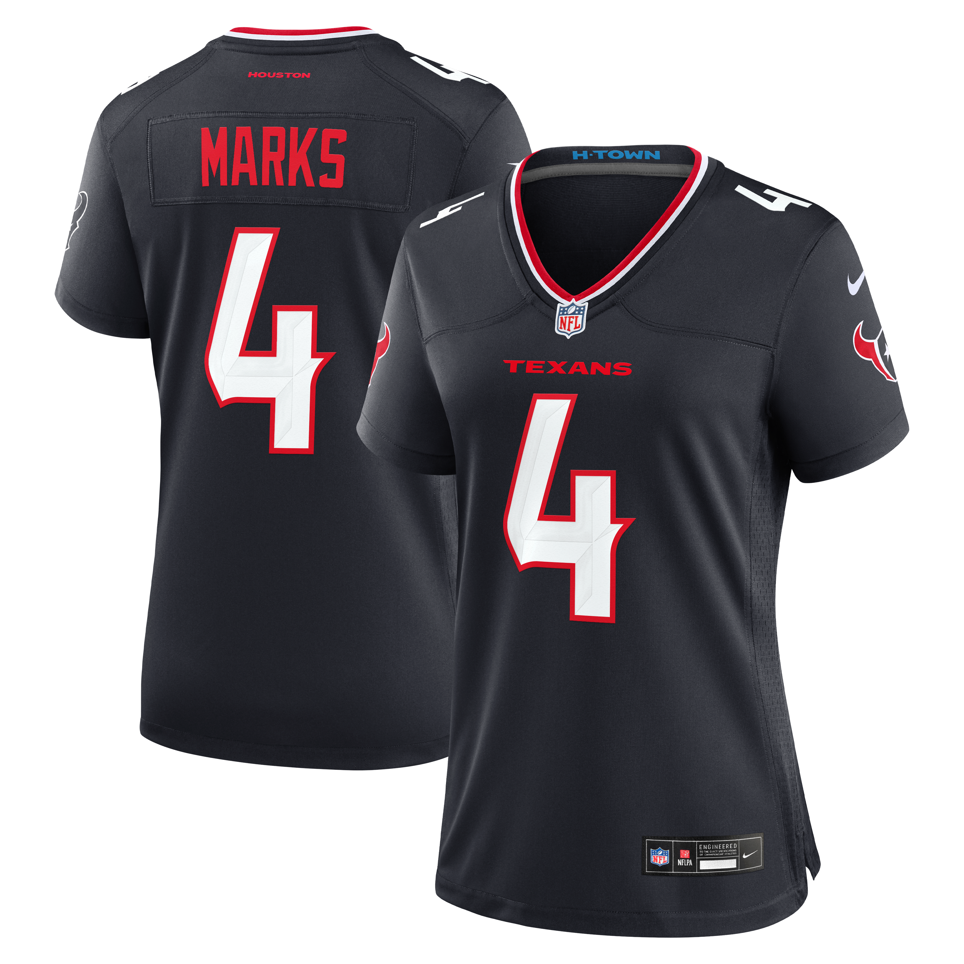 Women's Houston Texans Woody Marks Nike Navy Team Game Jersey