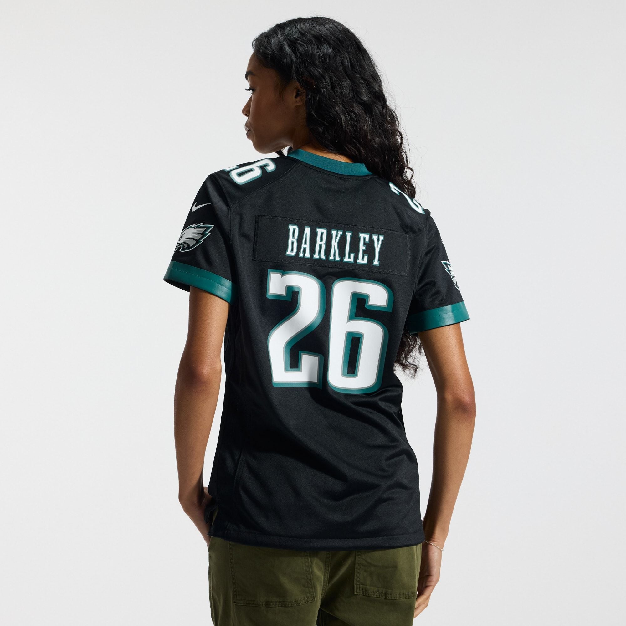 Women's Philadelphia Eagles Saquon Barkley Nike Black Alternate Game Jersey