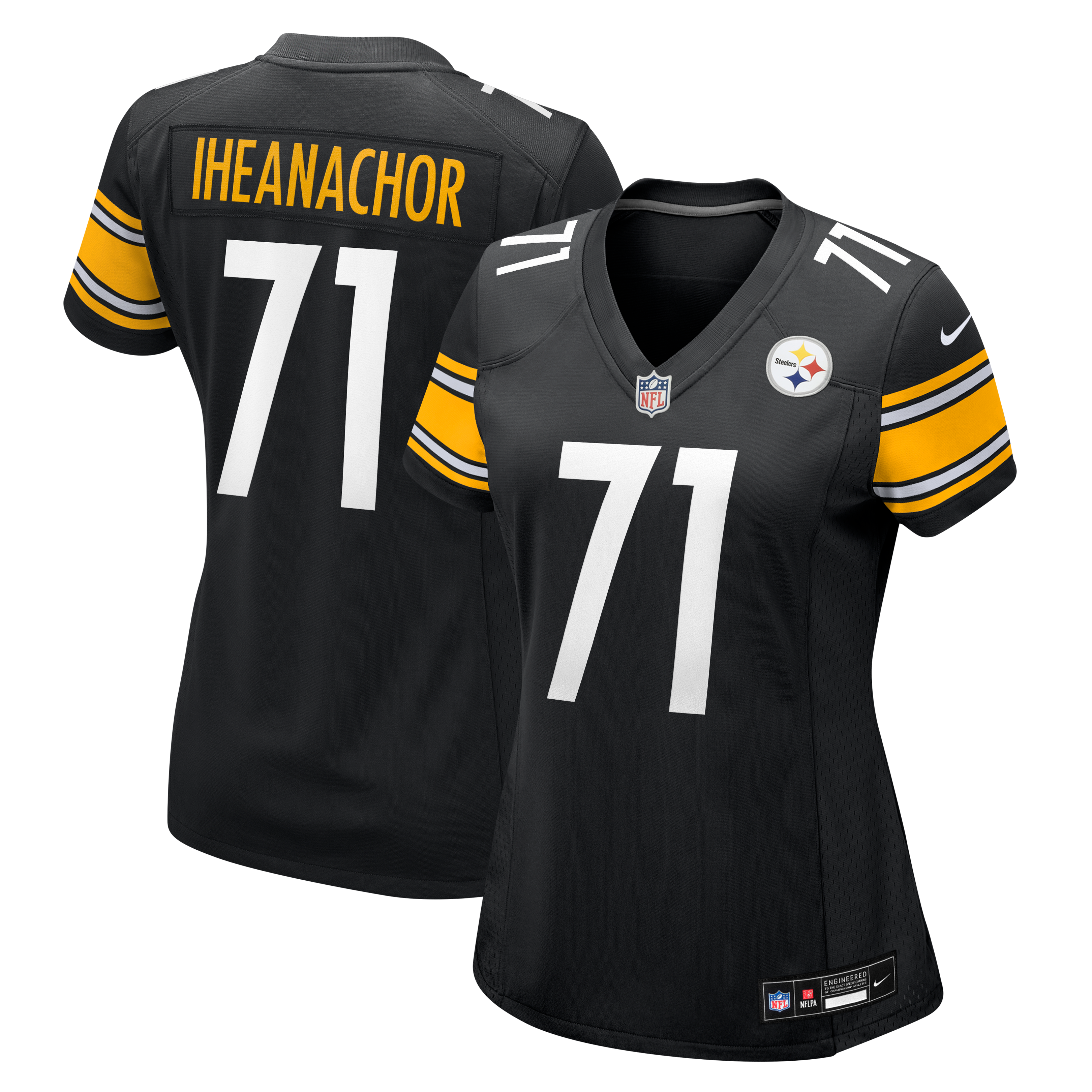 Women's Pittsburgh Steelers Max Iheanachor Nike Black Team Game Jersey