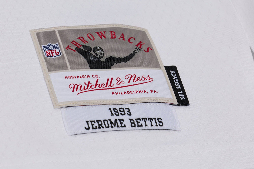 Men's Los Angeles Rams Jerome Bettis Mitchell And Ness White Retired Legacy Replica Player Jersey